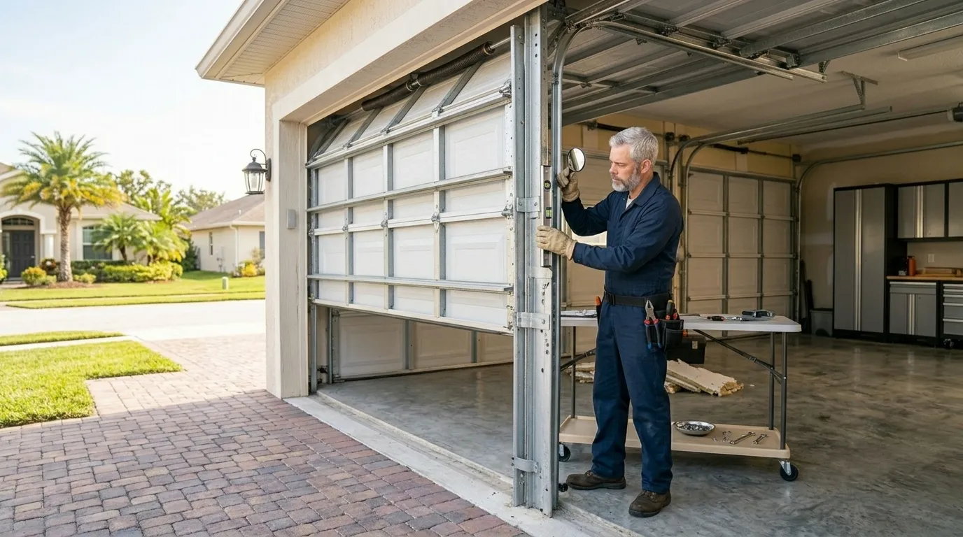 Garage door repair work in Oklahoma City, OK